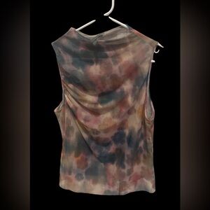 Anthropologie Pink and Blue Fitted Sleeveless Tank Top